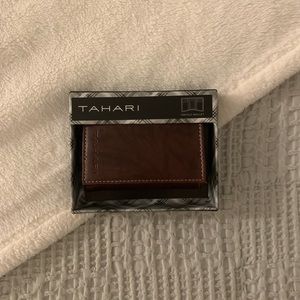 Tahari RFID Leather Trifold Wallet with ID Window